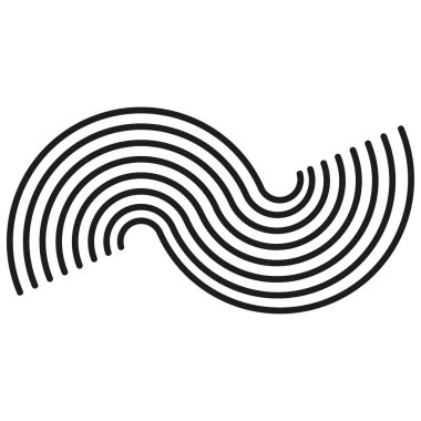 Paralel kıvrımlı çizgiler. Soyut geometrik desen. Vektör çizimi. EPS 10.