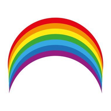 Renkli karikatür gökkuşağı. Vektör çizimi. EPS 10.