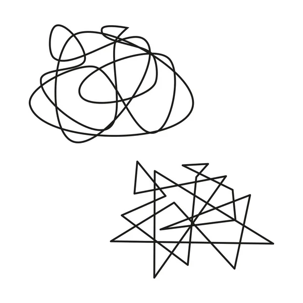 Handgezeichnetes Symbol Mit Linien Des Chaos Psychologie Mentales Konzept Vektorillustration — Stockvektor