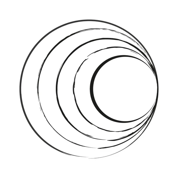 Schwarze Pinselkreise Vektorillustration Eps — Stockvektor