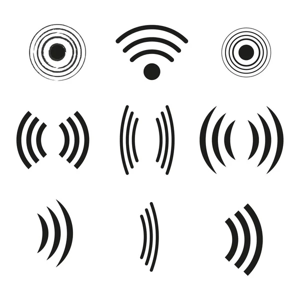 Wifi Symbole Mobiltelefon Wave Logo Internet Netzwerk Vektorillustration Eps — Stockvektor