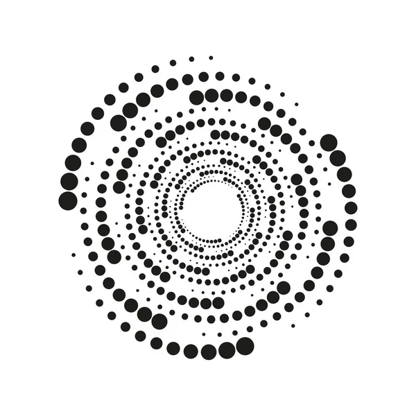 Círculo Puntos Espirales Elemento Diseño Patrón Geométrico Ilustración Vectorial Eps — Archivo Imágenes Vectoriales