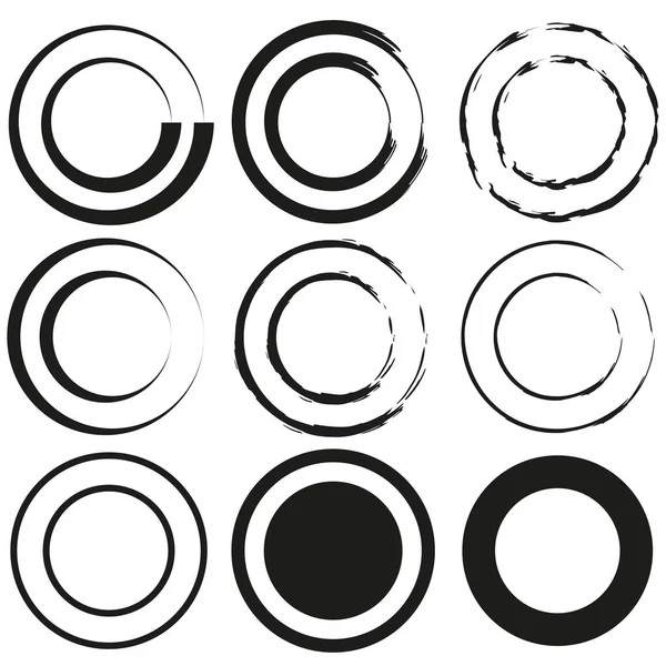 Αφηρημένο Μοτίβο Κύκλους Πινέλου Στρογγυλό Σχήμα Εικονογράφηση Διανύσματος Eps — Διανυσματικό Αρχείο