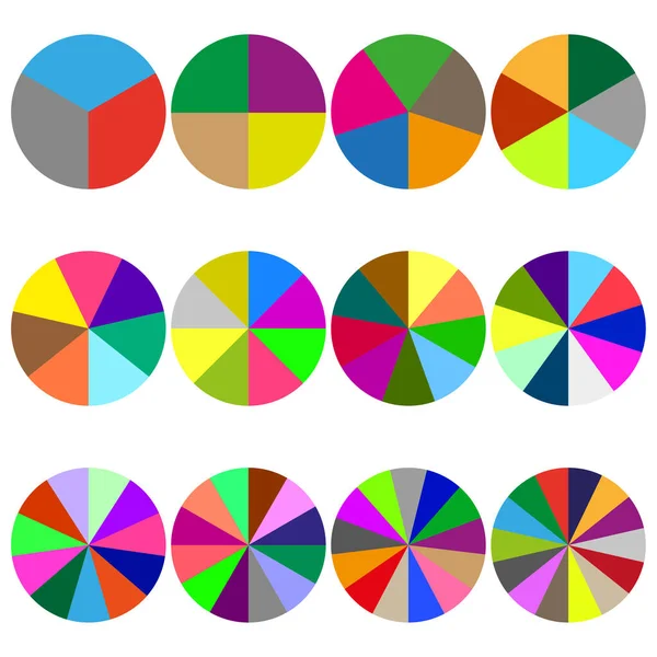 Палитра Цветовых Кругов Градиентный Цвет Палитра Цветов Векторная Иллюстрация Eps — стоковый вектор