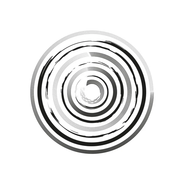 Círculos Escova Espiral Estilo Doodle Ilustração Vetorial Eps — Vetor de Stock