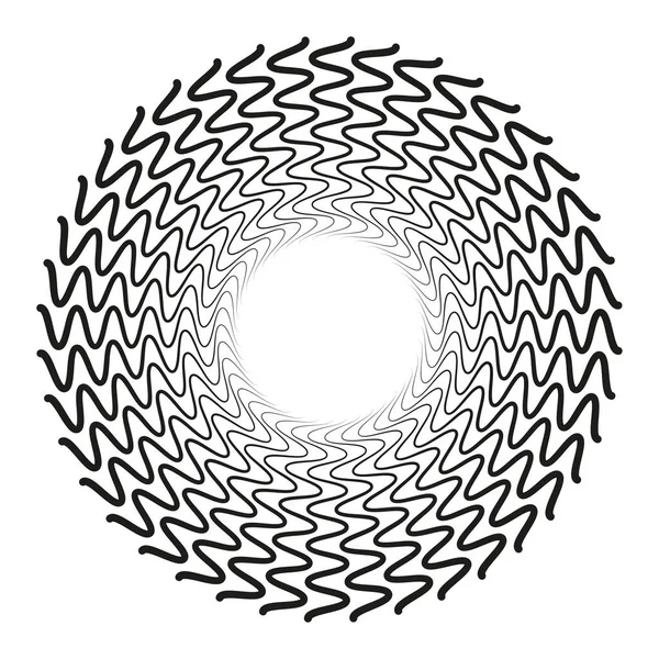 Linea Petali Cerchio Moderno Forma Astratta Geometrica Rotonda Illustrazione Vettoriale — Vettoriale Stock