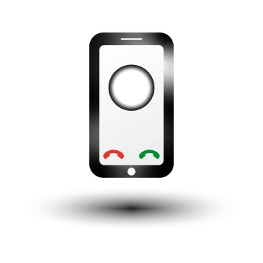 Cep telefonu resim tarzında bir simge. Vektör çizimi. EPS 10.