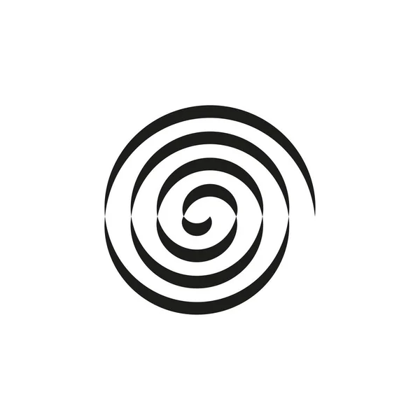 Bürstenspirale Abstrakte Geometrische Runde Form Skizzenzeichnung Vektorillustration Eps — Stockvektor