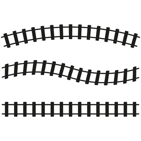 Abstraktní Kolekce Železničními Díly Logo Konstrukční Linky Vektorová Ilustrace Eps — Stockový vektor