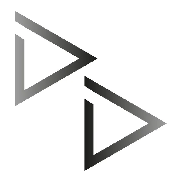 Černé Trojúhelníkové Logo Designový Prvek Typografická Technologie Moderní Písmo Obchodní — Stockový vektor