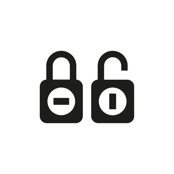 Padlocku Zámek Otevřete Zavřené Zámky Zabezpečení Bezpečnost Šifrování Ochrana Koncepce — Stockový vektor