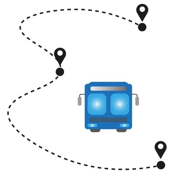 Voie Bus Plate Modèle Logo Illustration Vectorielle Spe — Image vectorielle
