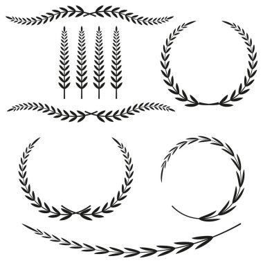 Çelenk elementleri. Klasik kraliyet ikonu. Sertifika tasarımı. Tasarım elemanı. Vektör çizimi. EPS 10.