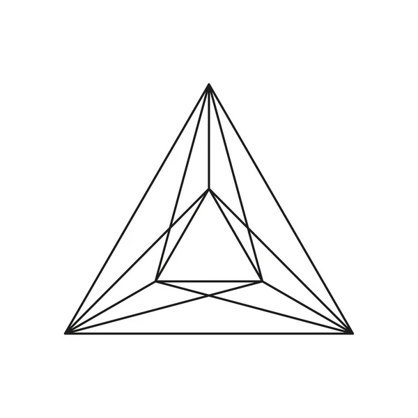 Geometrická Formace Abstraktním Stylu Posvátný Geometrický Obrys Vektorová Ilustrace Eps — Stockový vektor