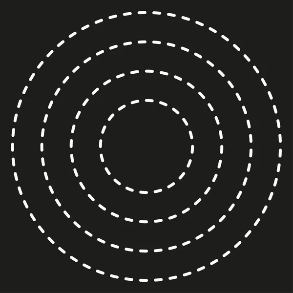 Cercles Lignes Pointillées Forme Ronde Modèle Géométrique Illustration Vectorielle Spe — Image vectorielle