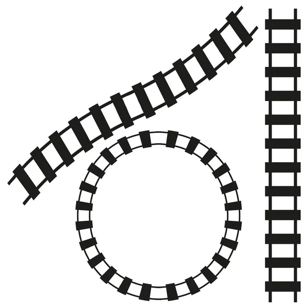 Abstraktní Kolekce Železničními Prvky Cestovní Minulost Vektorová Ilustrace Eps — Stockový vektor