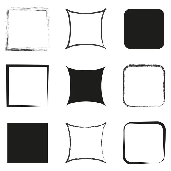 ブラシの正方形 任意の目的のための素晴らしいデザイン 長方形のパターン ベクトルイラスト Eps — ストックベクタ