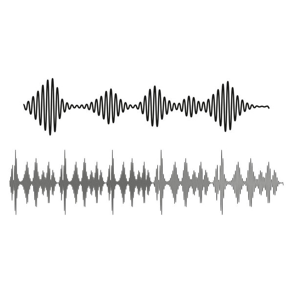 Sound waves. Music track sound wave. Vector illustration. EPS 10.