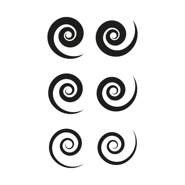 Negro Espirales Iconos Elemento Diseño Ilustración Vectorial Eps — Archivo Imágenes Vectoriales