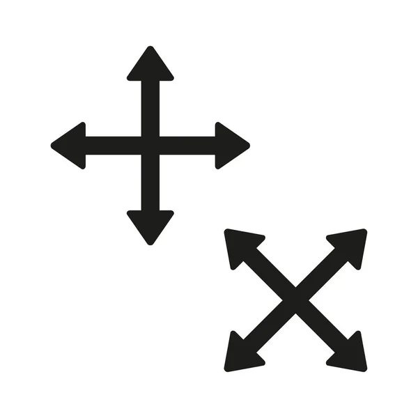 Черные Кресты Стрел Абстрактная Черная Проволока Векторная Иллюстрация Eps — стоковый вектор