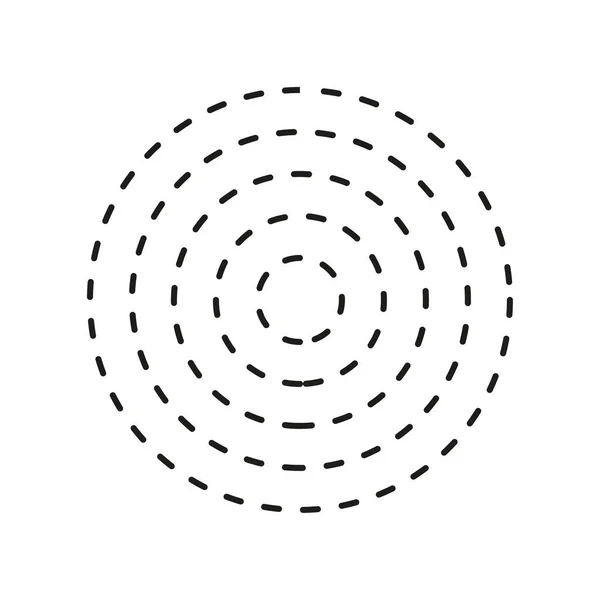Dotted Circles Logo Label Vintage Frame Logo Vector Illustration Eps — Stock Vector