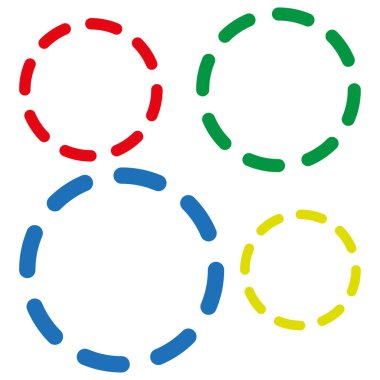 Modern renkli daireler noktalı. Vektör çizimi. EPS 10.