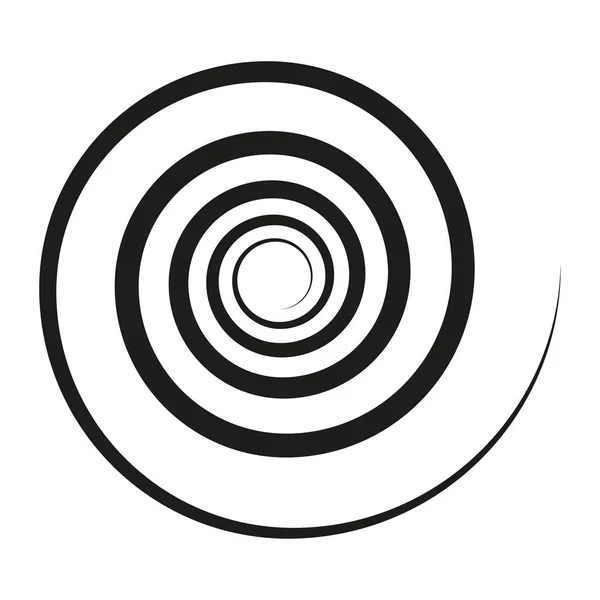 Spiral Icon Line Art Style Art Fractal Design Element Vector — Stock Vector