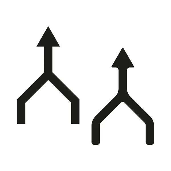 Две Стрелки Объединяющие Иконки Векторного Сотрудничества Партнерства Альянса Присоединения Роста — стоковый вектор