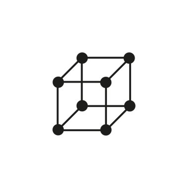 Duvar kağıdı tasarımı için düz 3D küp simgesi. Vektör çizimi. EPS 10.