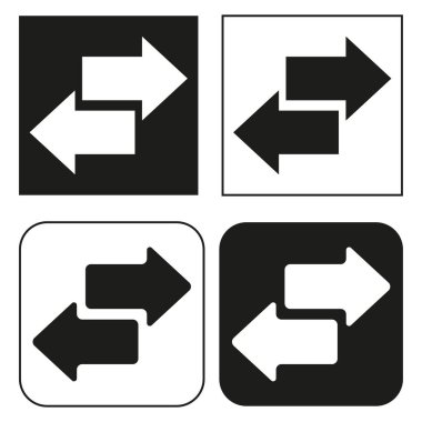 Kareler halinde oklar. İnternet uygulaması. Tasarım elemanı. Vektör çizimi. EPS 10.