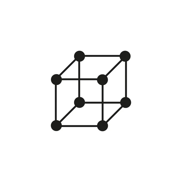 Плоский Куб Значок Дизайну Шпалер Векторні Ілюстрації Епс — стоковий вектор