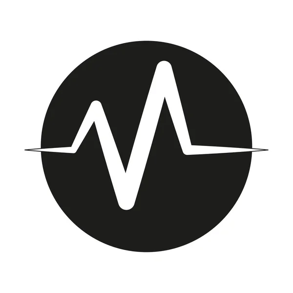 Egészségtudatosság Ikon Kardiogram Szív Ikon Orvosi Tervezés Vektor Illusztráció Eps — Stock Vector
