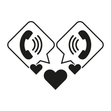 Kutlama tasarımı için el seti kalp ikonu. Kalp balonu. Aşk ikonu. Vektör çizimi. EPS 10.