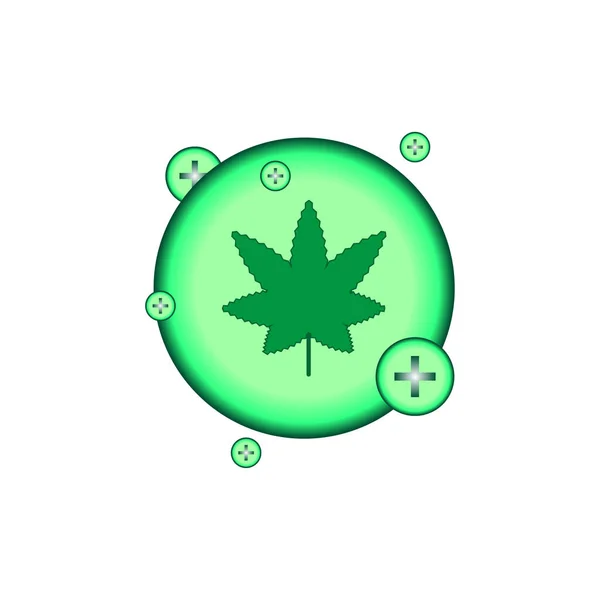 Kreativ Cannabis Blad Vektor Logotyp Ikon Mall För Cbd Cannabidiol — Stock vektor