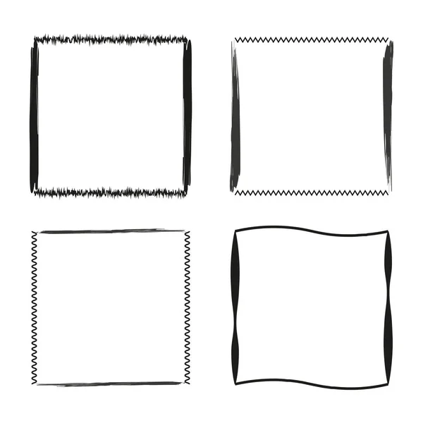 Skizzieren Sie Pinselquadrate Vektorillustration Eps — Stockvektor