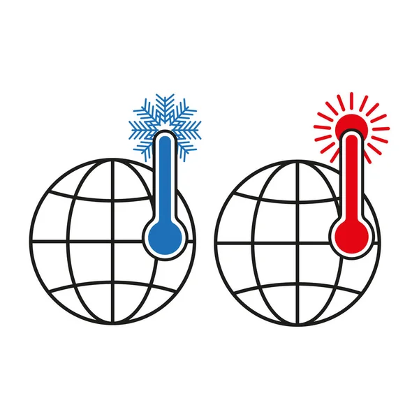 Thermomètres Globes Noirs Concept Journée Mondiale Eau Concept Voyage Jour — Image vectorielle