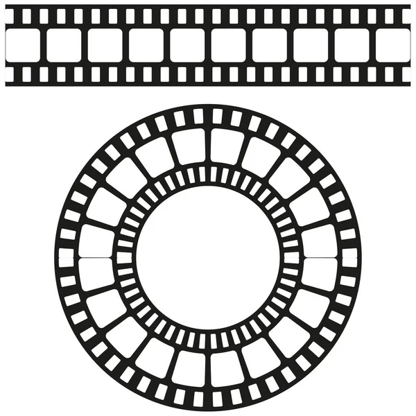 Moderní Filmový Kruh Kulatý Tvar Vektorová Ilustrace Eps — Stockový vektor