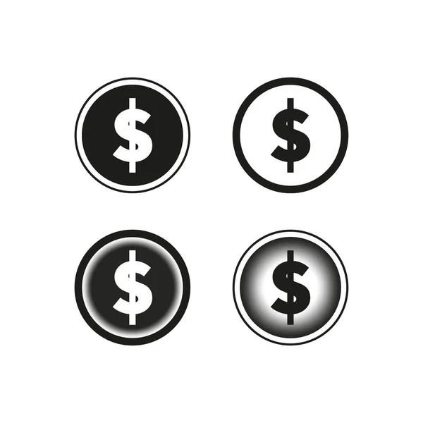 美元硬币图标的概念设计 商业上的成功矢量图解 Eps — 图库矢量图片