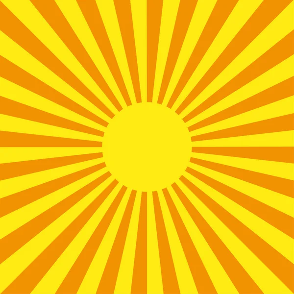 Gelbe Strahlen Orangefarbenen Hintergrund Vektorillustration Eps — Stockvektor