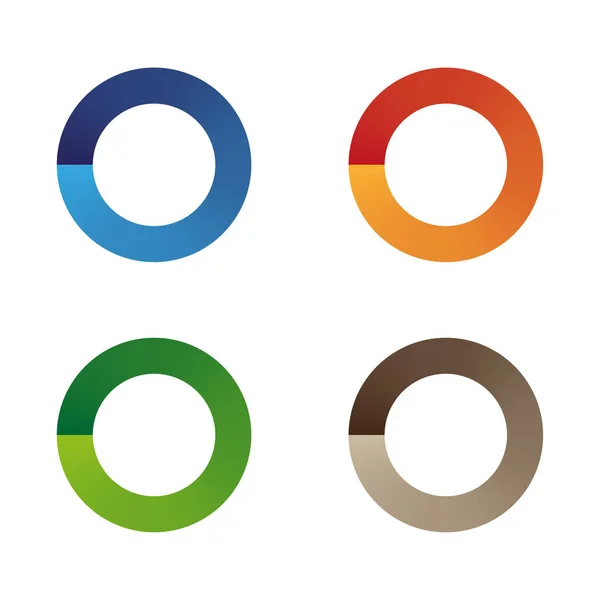 Círculos Colores Abstractos Infografía Color Degradado Ilustración Vectorial Eps — Vector de stock