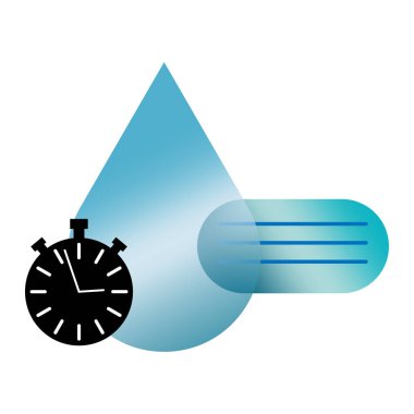 Üzerinde yazı olan düz simge düşür. Logo sembolü. Vektör çizimi. EPS 10.