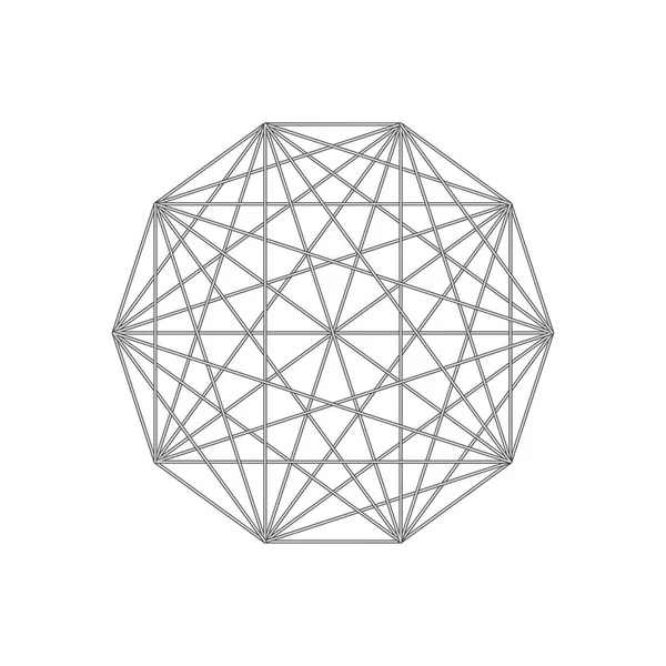 Koppla Ihop Polygonform Elemenet Vektorillustration Eps — Stock vektor