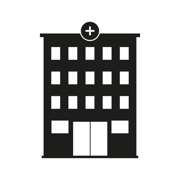 Icono Del Edificio Del Hospital Ilustración Para Diseño Salud Símbolo — Vector de stock