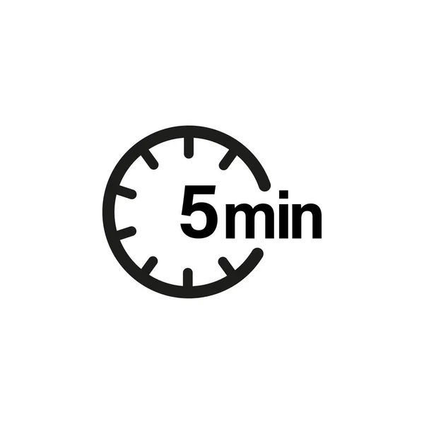 Icon Horas Minutos Forma Redonda Relógio Ilustração Vetorial Eps — Vetor de Stock
