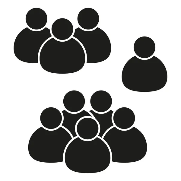 Ikona Skupiny Černochů Ikona Společenství Nastavena Symbol Obchodního Týmu Ikona — Stockový vektor