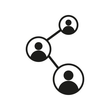 Sosyal ağ bağlantısı. İş konsepti. İş adamları iletişim kuruyor. Takım çalışması konsepti. Vektör çizimi. EPS 10.