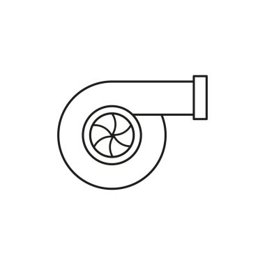 Grafik tasarım, logo, web sitesi, sosyal medya, mobil uygulama için araba turbo simgesi vektörü. Vektör çizimi. EPS 10.