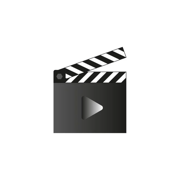 Ikona Clapperboard Značka Filmové Produkce Filmový Koncept Vektorová Ilustrace Eps — Stockový vektor