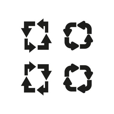 Kare oklar. Yuvarlak şekilli. Ticari bilgi şablonu. Vektör çizimi. EPS 10.