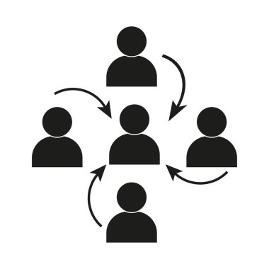 Web tasarımınız, logonuz ve UI illüstrasyonunuz için çalışan değiştirme ikonu vektörü. Vektör çizimi. EPS 10.